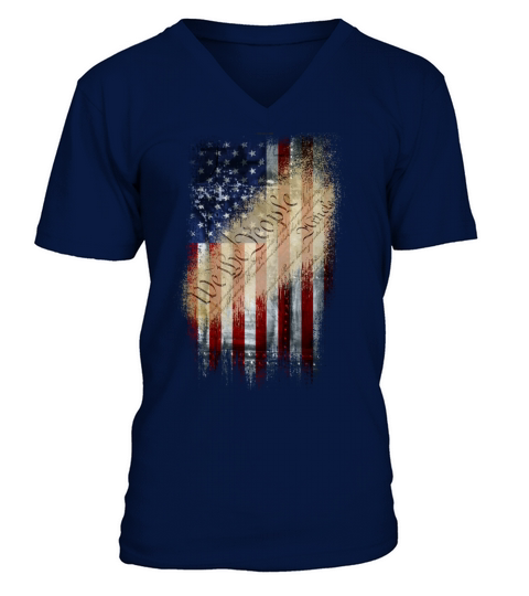 Patriotic WE THE PEOPLE America Men's V-Neck T-shirt