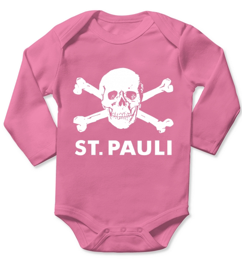 Retro Graphic St. Pauli Skull Football Team Long Sleeve Baby One-Piece