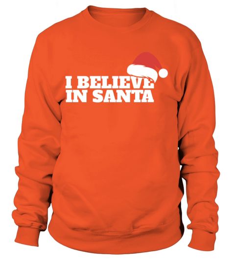 I Believe in Santa Claus Red Hat Christmas Holiday Women's Sweatshirt