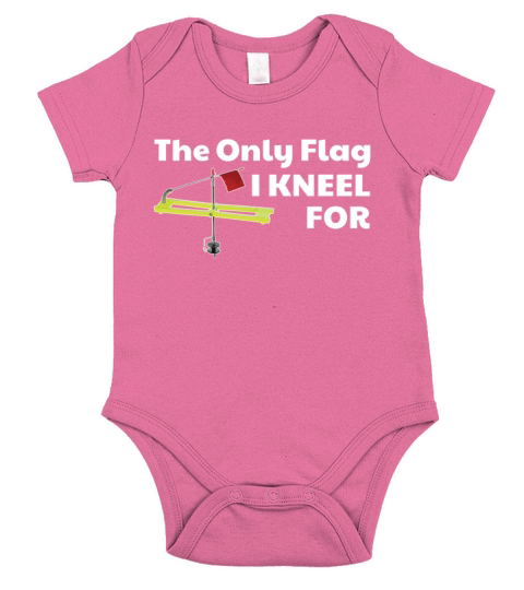 Flag I Kneel For Ice Fishing Fisherman Gift Ideas Short Sleeve Baby One-Piece