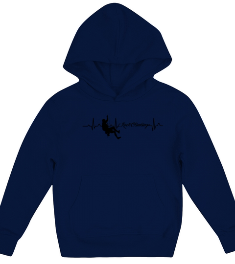 Rock Climbing Heartbeat Shirt Kids Hoodie