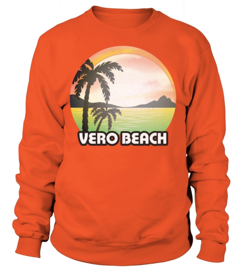 Vintage Vero Beach Florida FL Retro 70s Summer Men's Sweatshirt
