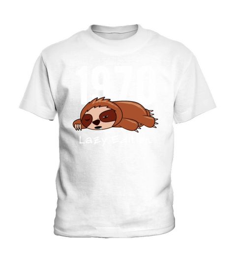 Sloth Vintage 1970 Birthday Lazy Edition Kids T-Shirt