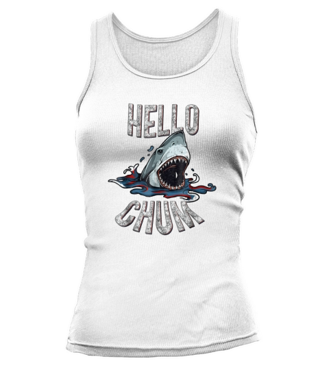 Hello Chum Shark Vintage T-shirt. Celebrate the shark weekly Tank top Woman