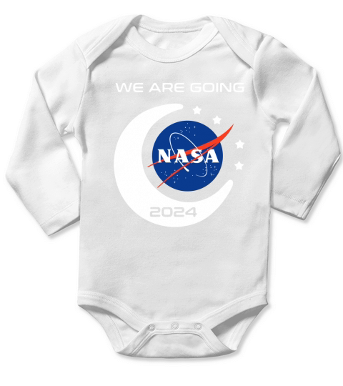 We are going NASA 2024 Long Sleeve Baby One-Piece