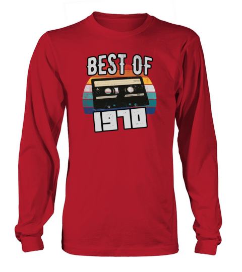 50th Birthday Gift Idea Vintage 1970 Retro Design Women's Long Sleeve
