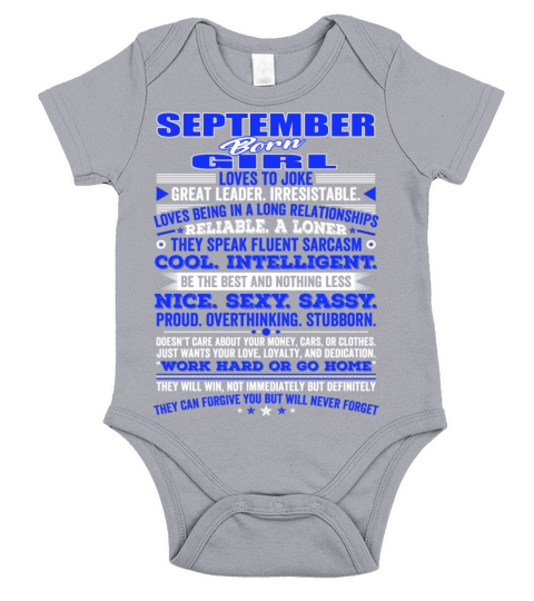 QUALITIES OF THE GIRL BORN IN SEPTEMBER SEPTEMBE Short Sleeve Baby One-Piece