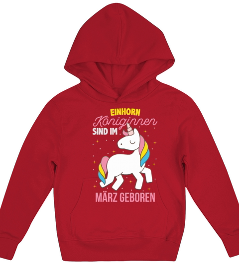 Unicorn Lover March Birthday Kids Hoodie