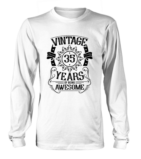 35th birthday gift ideas vintage women men Women's Long Sleeve