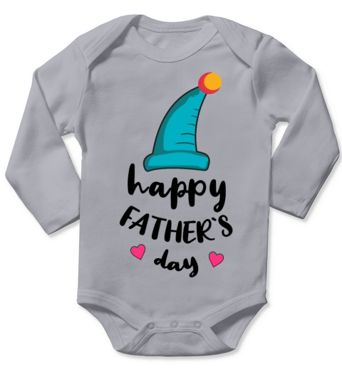 Happy Fathers Day - I Love You Long Sleeve Baby One-Piece
