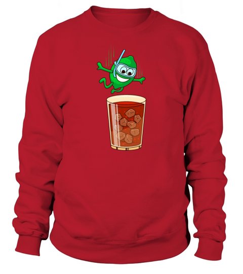 Lime dips in cola and rum Cuba Libre joke Sweatshirt Unisex