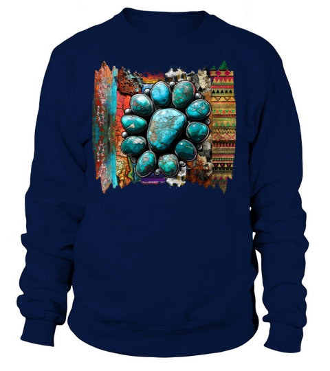 Turquoise Western Gem Stone Women's Sweatshirt