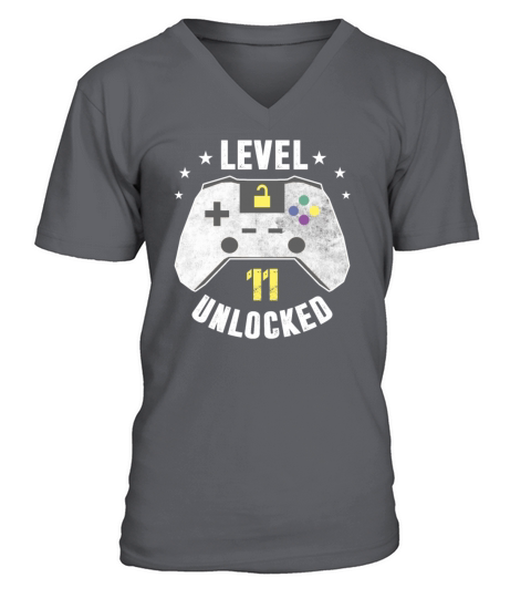 Level 11 Unlocked - 11th Birthday Gift Design Men's V-Neck T-shirt