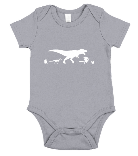 T-Rex and Chicken Evolution Short Sleeve Baby One-Piece
