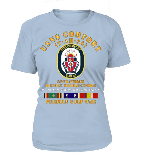Navy USNS Comfort T AH 20 Gulf War w Ship Ribbons Women's T-Shirt