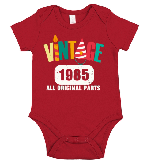 Vintage 1985 All Original Parts Short Sleeve Baby One-Piece