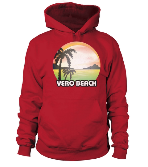 Vintage Vero Beach Florida FL Retro 70s Summer Men's Hoodie