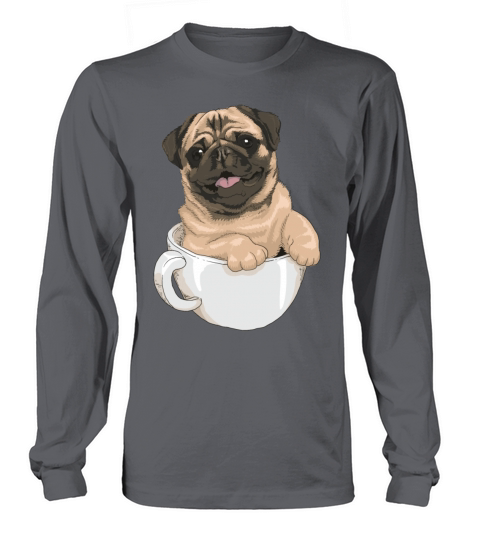 pug coffee Men's Long Sleeve