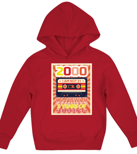 21 Years Old Cassette 21st Birthday 2000 Born Kids Hoodie