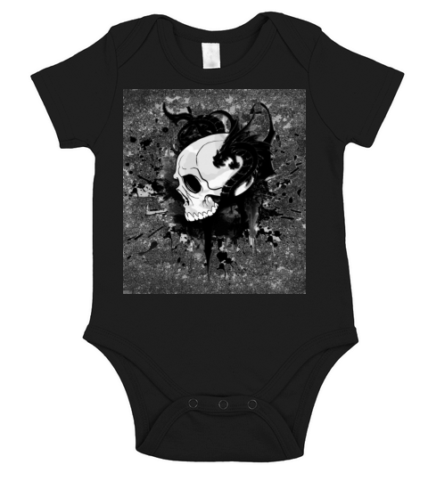 shirt dragon skull Short Sleeve Baby One-Piece