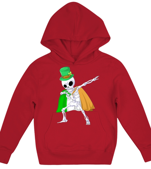 dabbing skeleton st patricks day Kids Hoodie