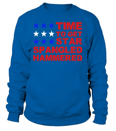 Star Spangled Hammered Red White Blue Women's Sweatshirt