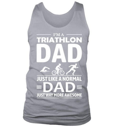 Swim Bike Run Triathlon Triathlete Dad Fathers day Men's Tank Top
