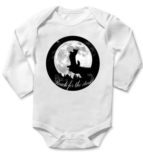 Corgi Long Sleeve Baby One-Piece