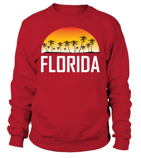Florida Sunset And Palm Trees Beach Vacation Women's Sweatshirt