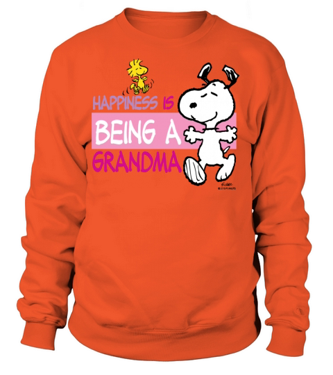 Peanut Snoopy Happiness Is Being A Grandma Gift Te Women's Sweatshirt