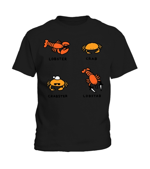Lobster Crab Funny Illutrator Sea Kids T-Shirt