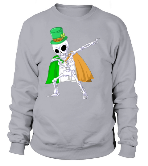 dabbing skeleton st patricks day Men's Sweatshirt