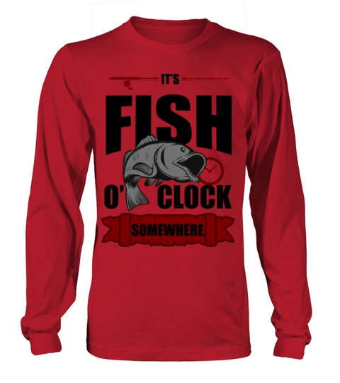 Fishing Fisherman fish o clock Angler Gift Men's Long Sleeve