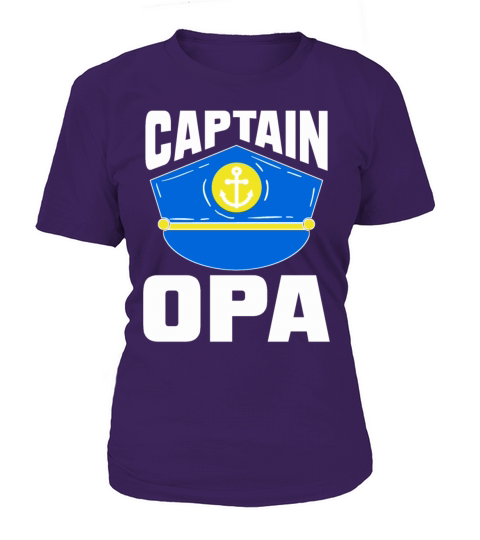 Captain Opa Sailing Boat Grandad Boating Dad Women's T-Shirt