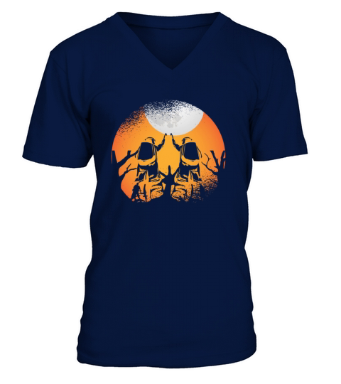 Astronaut Pumpkin Astronomer Halloween Costume Men's V-Neck T-shirt