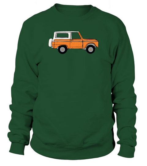 Vintage Orange Ford Bronco Design Men's Sweatshirt