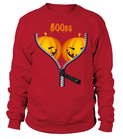 Halloween Costume Pumpkin Funny BOObs Women Women's Sweatshirt