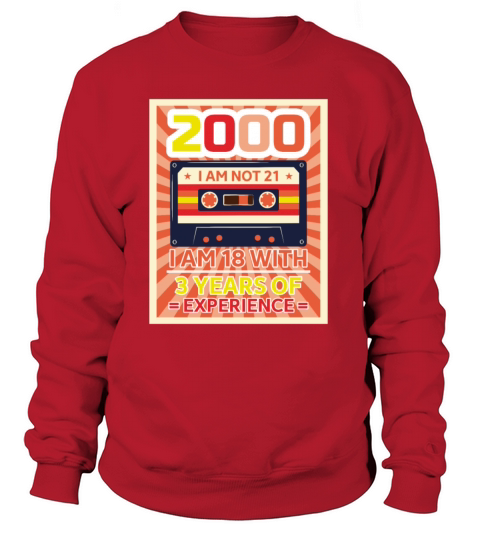 21 Years Old Cassette 21st Birthday 2000 Born Women's Sweatshirt
