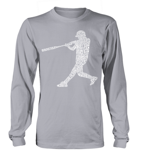 Softball Baseball Player Typography Women's Long Sleeve