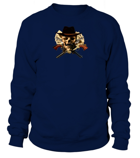 Wild West Outlaw Cowboy Skull Women's Sweatshirt