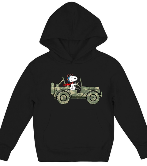Snoopy Jeep Kids Hoodie