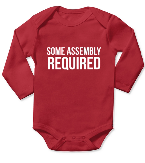 Some Assembly Required Long Sleeve Baby One-Piece