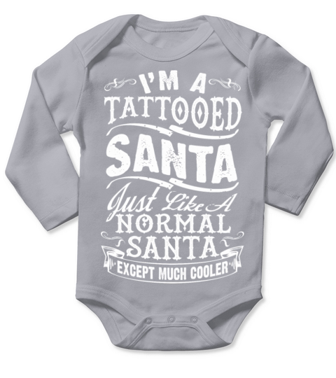 TATTOOED SANTA2 Long Sleeve Baby One-Piece