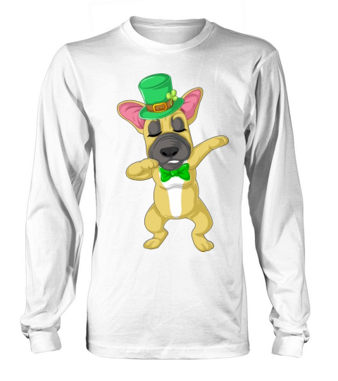 dabbing french bulldog st patricks day Women's Long Sleeve