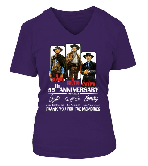 The Good The Bad And The Ugly 55th anniversary thank you for the memories signatures V-neck T-Shirt Woman