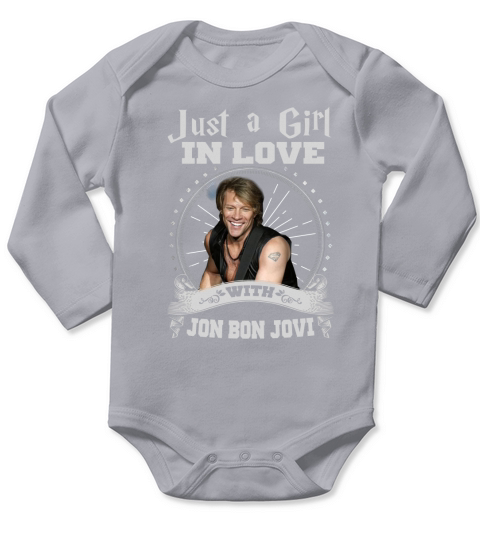 Just A Girl In Love With Jon Bon Jovi Long Sleeve Baby One-Piece