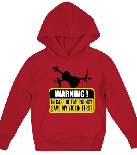In Case Of Emergency Save My Violin First Kids Hoodie