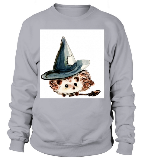 Halloween Hedgehog Witch Photographic Print Women's Sweatshirt