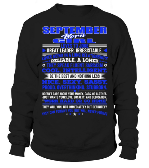QUALITIES OF THE GIRL BORN IN SEPTEMBER SEPTEMBE Men's Sweatshirt