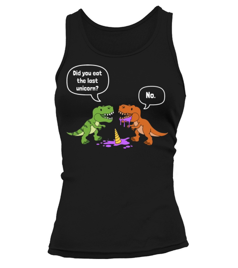 Funny Dinosaur Trex Eat Unicorn Humor Women's Tank Top